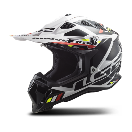 MX-Kypärä LS2 MX700 Subverter Evo II Stomp Valkoinen/Musta Kiiltävä XXL