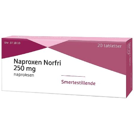 Naproxen Norfri 250 mg tabletter 20 stk