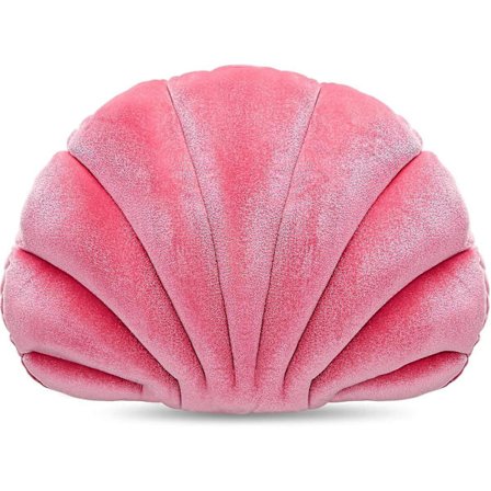 Pink ocean princess shell dekorativ pude kollegie stil værelse dekoration blød shell form stol pude musling pude (34*25cm)