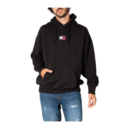 Tommy Jeans, TJM Tommy Badge Hood Dm 0Dm 10904 Czarny, Mężczyzna, Rozmiar: L