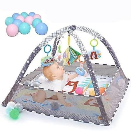 Baby Lekematte, Baby Gym for 0-12 måneder, Grå_TF_TF