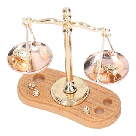 Dukkehusvægt Miniature 1:12 Retro Legetøj med 6 Vægte til Dukkehusdekoration