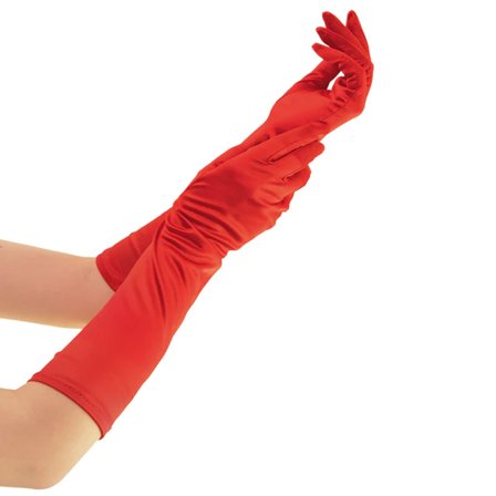 Santinhandsker lang rød