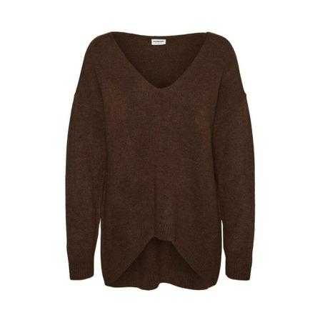 Noisy May, V-neck Knitwear Bruin, Dames, Maat:XS,polyester