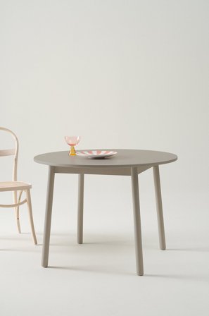 Jotex - Spisebord ø 100 Cm Greige - KINNA - Kjøp Spisebord hos Jotex