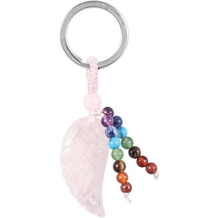 Krystal Sten Angel Vinger Krystaller Nøglering Tassel Vedhæng Nøglering, Beskytterengel Vinger Vedhæng Nøglering til Kvinder