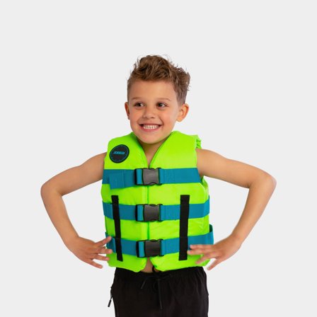 Vattensportväst för barn JOBE Nylon Vest Youth 50N Kids Lime Green, One-Size (30 - 40 kg)
