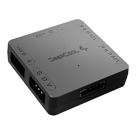 RGB-konverter 5V til 12V RGB-overførselshub SATA-interface Magnetinstallation til RGB 3-pin M/B