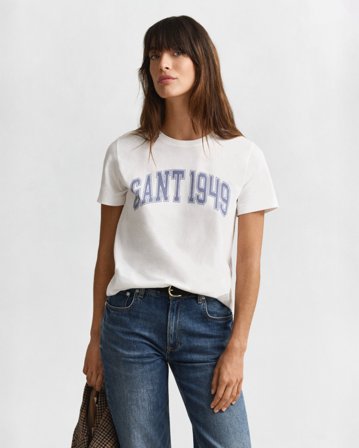 GANT Damen Graphic T-Shirt (XL) Weiß