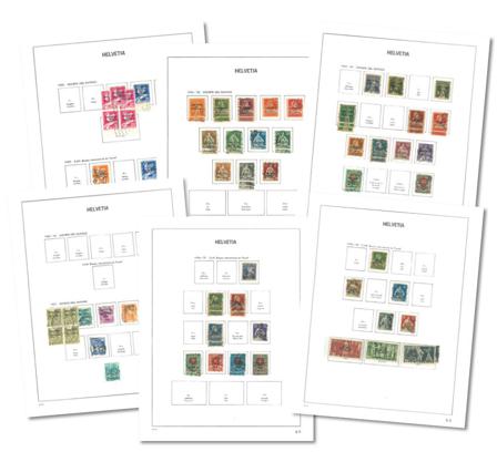 Schweiz - Stemplet lot på 6 albumblade 1922-1937
