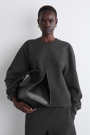 COS Women's Cotton Sweatshirt in Grey