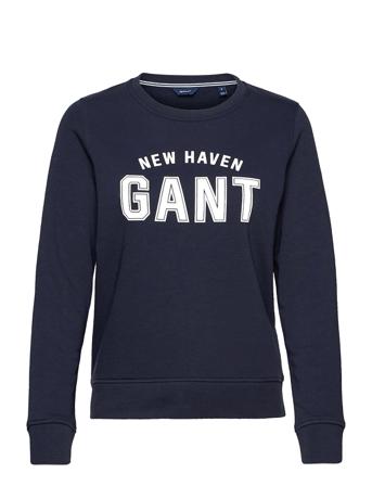 Logo C-Neck Sweat Blue GANT
