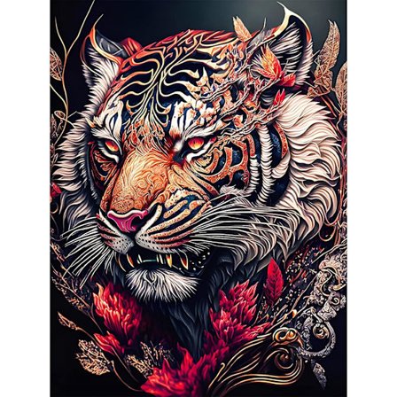 (30x40cm) 5D Timanttimaalaus Tiikeri 3