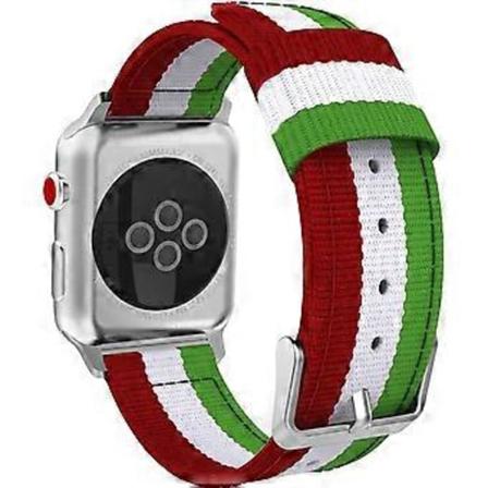 Kompatibel med Apple Watch-reim, finvevd nylon justerbar erstatningsreim sportsreim passer iWatch 38-40mm serie 5/4/3/2/1