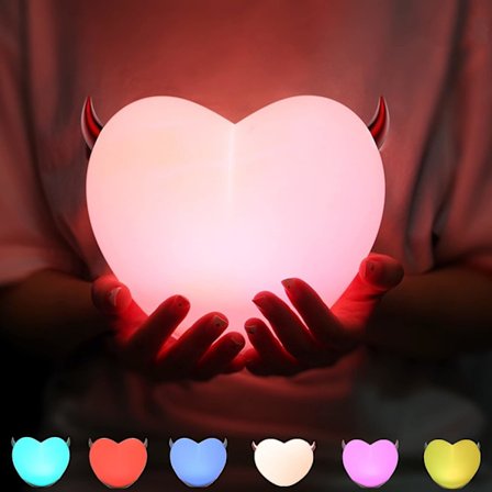 Djävulens hjärta lampa Ängelns vingar nattlampa, med touch sensor LED