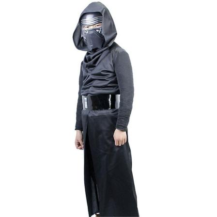 3-14-vuotiaat lapset teini-ikäiset Ben Solo Cosplay Kylo Ren -asu Haalari Jedi-viitta naamiolla Tyylikkäät set Lahjat 6-8 Years