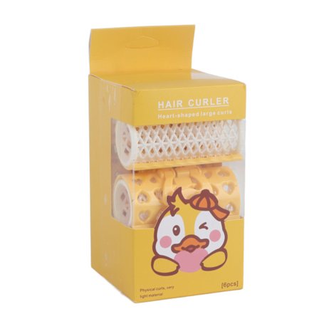 6 stk. Hårruller Klemmer Krølleapparat Bærbar DIY Hårstyling Værktøjer til Hjemmesalon Brug 1,2x2,8 tommer
