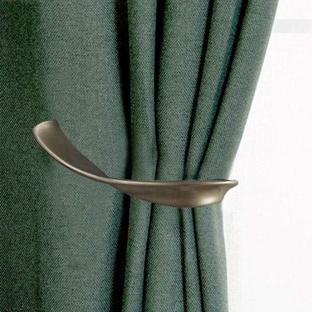 Ikkunan verhon pidike, koristeellinen verhon verhopidike, 2 kpl, alumiiniseos harmaa