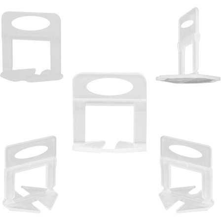 Plattnivelleringssystem, 300 st 1 mm distansklämmor för golv- och kakelverktyg