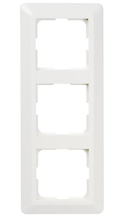 Elko EKO07246 Kombinationsram renvit (RAL9003), termoplast 226 mm, 3 fack, Strömbrytare & vägguttag