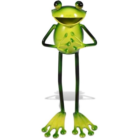 Metallskulptur av groda - Dekorativ skulptur för inredning
