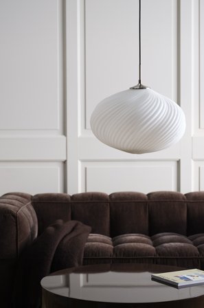 Jotex - MERINGUE taklampe Opalhvit/nikkel sateng - Kjøp Taklamper hos Jotex