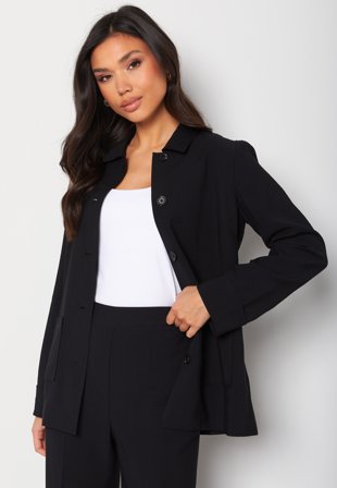 BUBBLEROOM Stephanie relaxed jacket Black Klær