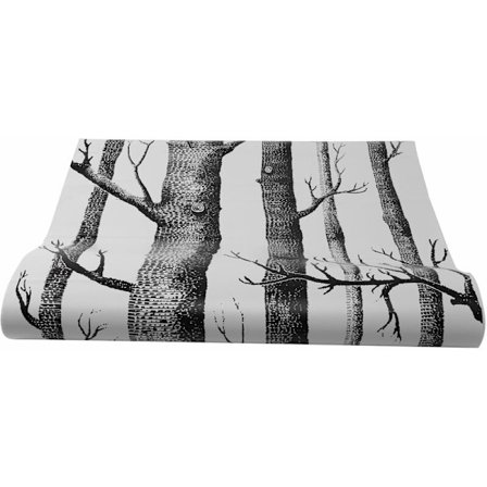 Svart-hvitt bjørketre tapet for soverom moderne design stue tapet rull rustikk skog tre tapet