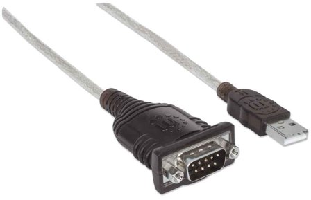Manhattan MH Converter, USB to Serial, USB A-male/DB9-male, Prolific P