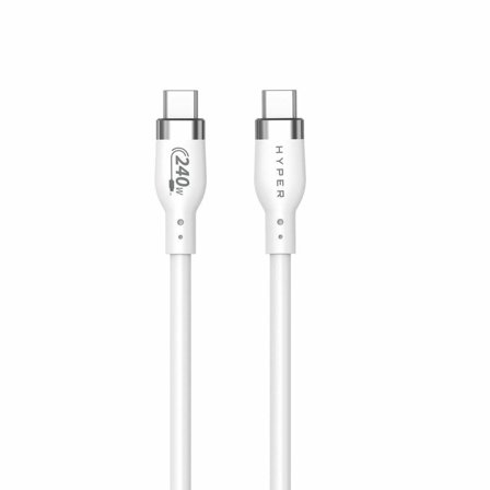 Hyper HyperJuice 240W Silicone USB-C to USB-C Cable (2m) - White