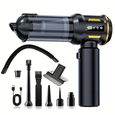 20000P Kraftfull Handhållen Dammsugare med Batteri, 4-i-1 Lättviktig Dammsugare & Blåsare