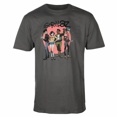 Gorillaz Unisex Adult Group Shot Bomull T-shirt XL Charcoal Grå