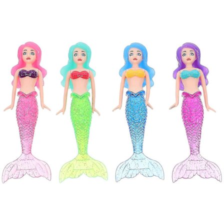 4 stk. dykkerleker for bassenget, havfrueformede dykkerleker for barn, havfrueleker for barnebasseng -Sy