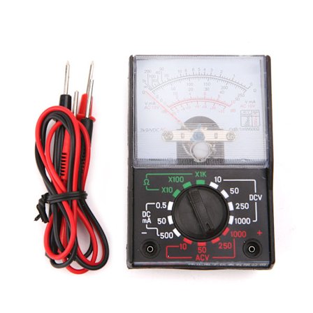 Voltmeter Amperemeter Resistansmätare Analog Multimeter Verktyg 250mA för DC/AC 0 - 10 - 50 - 250 - 1000V för Undervisning Fabriker