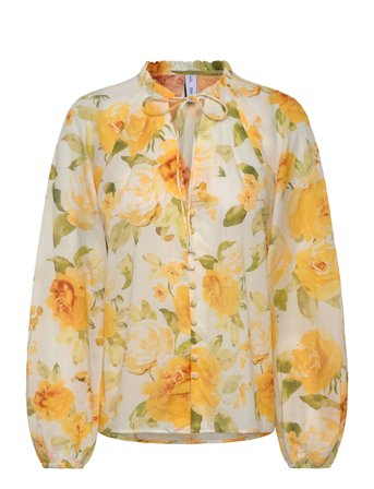 Mango | Floral Cotton Blouse | S