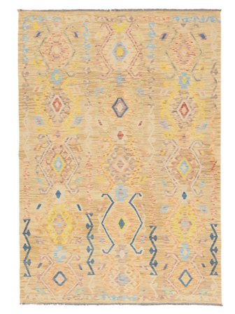 Kilim Berber Style Rug 165X238 Orange/Beige Afghanistan