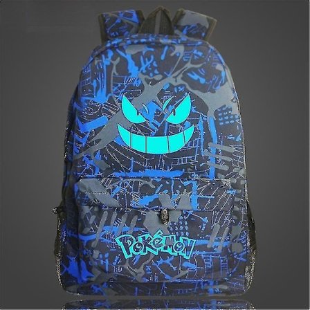 Ny Pokémon Ryggsäck Självlysande Skolväska För Pojkar Flickor Studenter Resväska Vattentät Hållbar Mochilas-WELLNGS