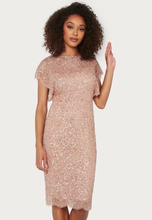 AngelEye-Scallop Sequin Midi Dress-XS (UK8)
