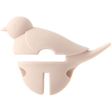 Lintupäinen silikoninen lusikkateline kannella ja klipsillä, lusikkaklipsi, matkapuhelin, kattilanpidike keittolusikalle (satunnainen väri)