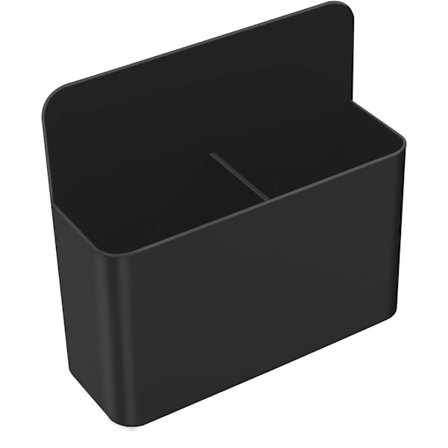 Magnetisk tavletuschholder, penneholder opbevaringsorganisator til whiteboard, køleskab, skab og andre magnetiske overflader - Sort