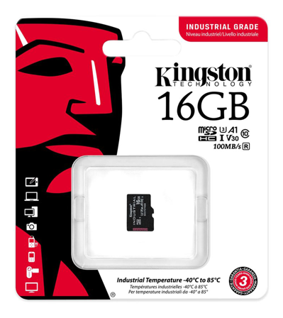 Kingston Industrial - flashminnekort - 16 GB - microSDHC UHS-I