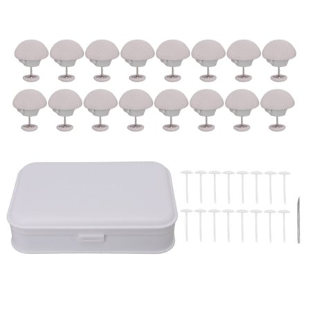 16 stk. Svampeformede sengetøjsclips i plast, dynefiksering til hjemmet, grå