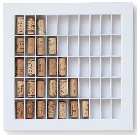 Samleboks med 50 rum til vinpropper