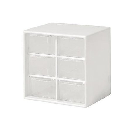 2 stk. Oppbevaringsbokser med 6 skuffer - Skrivebordsorganisator Mini skuffer for håndverk, smykker, kosmetikk, kunst, syutstyr