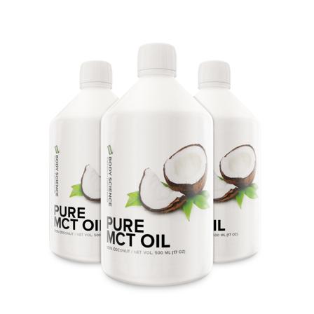 3 x MCT-olje – Body Science Pure MCT Oil, 500 ml - Fettsyrer, Kosttilskudd, Fettsyrer, MCT-olje