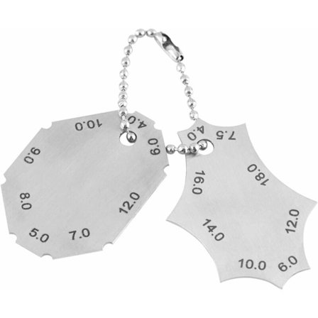 Svejsemåler, Kantsøm, T-samling, Halsdybde, Benlængde, To-delt måler lineal, Fremstillet af rustfrit stål af høj kvalitet.