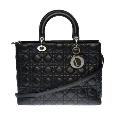 Dior Vintage, Pre-owned Leather chanel-bags Zwart, unisex, Maat:ONE Size,leer