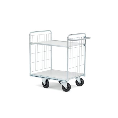 Etagenwagen CARRIER mit 2 Böden, 800 x 600 mm, verzinkt