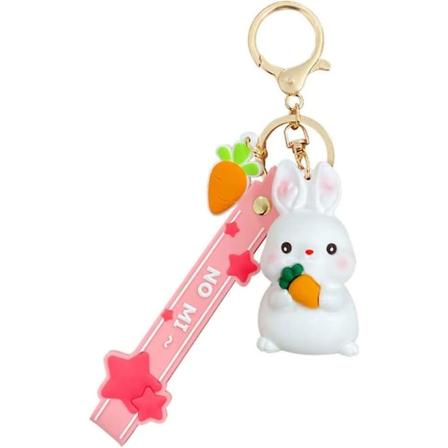 Cmfyart Jenter Kvinner Kreativ Søt Elsker Holder Gulrot Glad Hvit Kanin Kanin Nøkkelring Nøkkelring, Kjæreste Valentinsdag Elsker Jul Bursdag Kolle