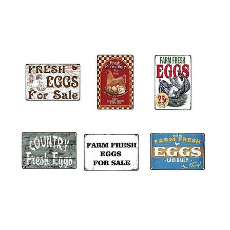 Vintage Peltikyltti Vintage Pelti Klassinen Sisustus Kukko Muna Vintage Baareihin Patio Toimisto Kehyksetön Ti